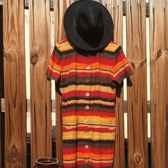 Positive Attitude Vintage Button Down Dress 8P - Picture 7 of 7